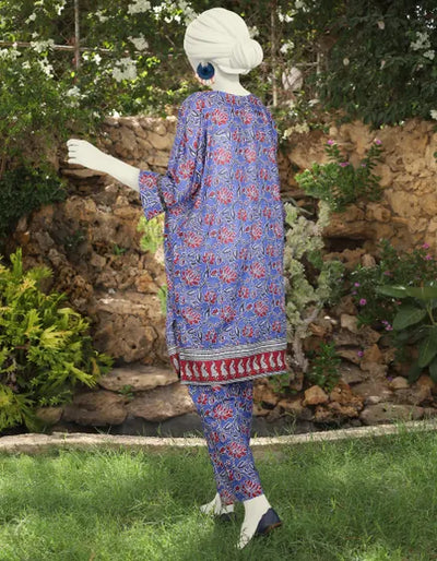 BLUE LAWN 2PC STITCHED | JLAWN-S-JST-24-1688