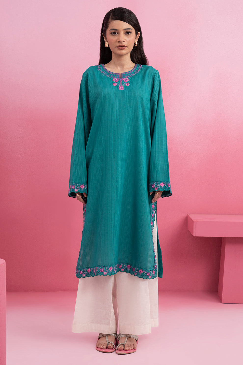 Embroidered Kurta - 2143