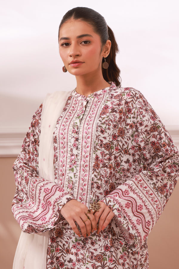 Embroidered Kurta Trouser -