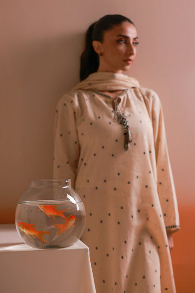 Embroidered Kurta Dupatta Trouser - 3353