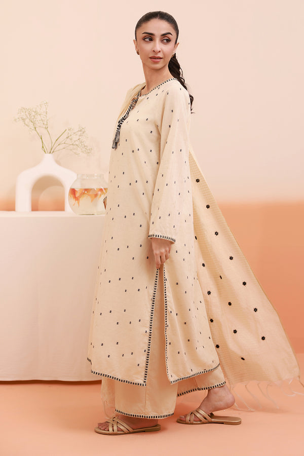 Embroidered Kurta Dupatta Trouser - 3353