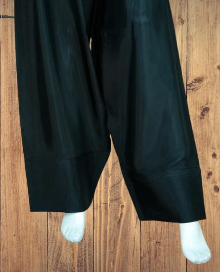 Black Cotton Farshi Shalwar