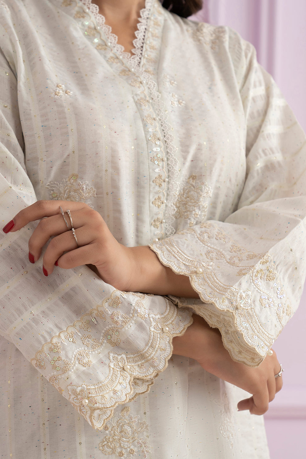 Embroidered Kurta Dupatta - 2121